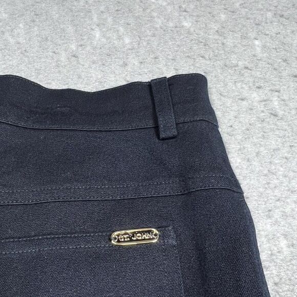 St. John Sport by Marie Gray Pants Womens 6 Black High Rise Straight Leg Raw Hem - Picture 7 of 12